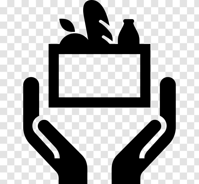 Food Bank Clip Art - Black And White Transparent PNG