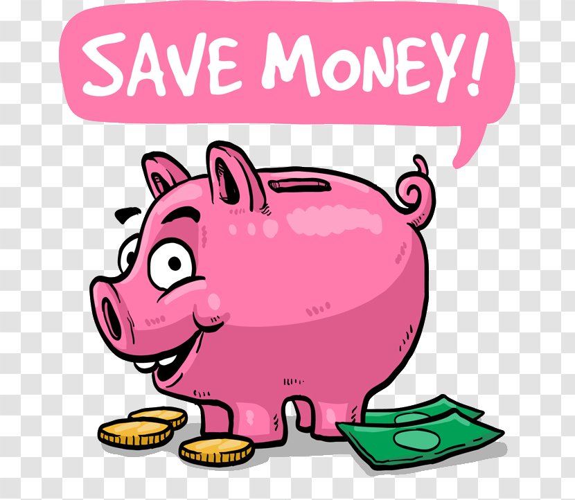 Money Saving Clip Art - Area - Piggy Banks Transparent PNG