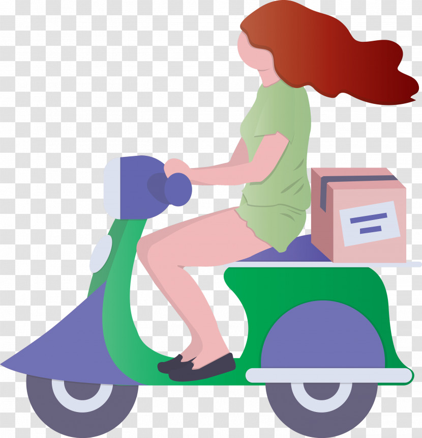 Delivery Girl Transparent PNG