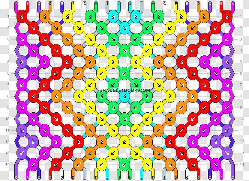 Friendship Bracelet Macramé Pattern - Symmetry Transparent PNG