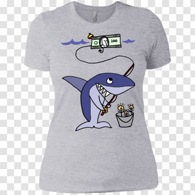 Long-sleeved T-shirt Hoodie - Sweater - Funny Shark Transparent PNG