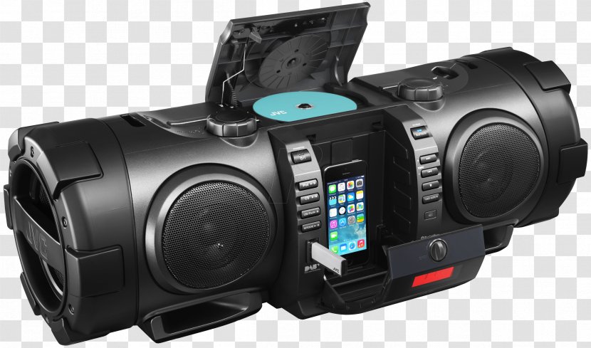 IPhone 5 Boombox Portable CD Player Woofer - Audio - Recorder Transparent PNG