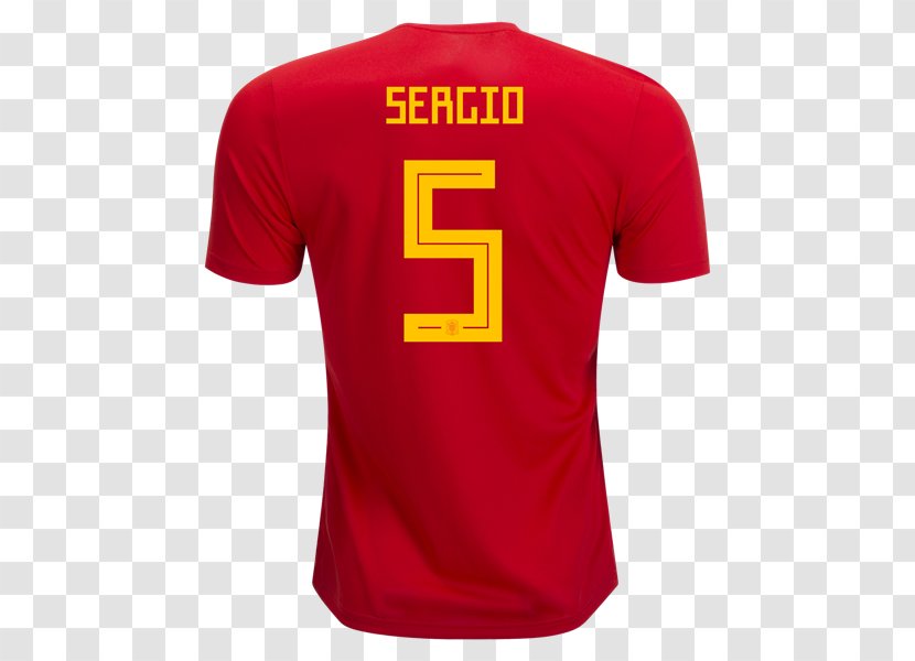 2018 FIFA World Cup Spain National Football Team T-shirt Segunda División España En La Clasificación Para El Mundial De Rusia - Jersey Transparent PNG