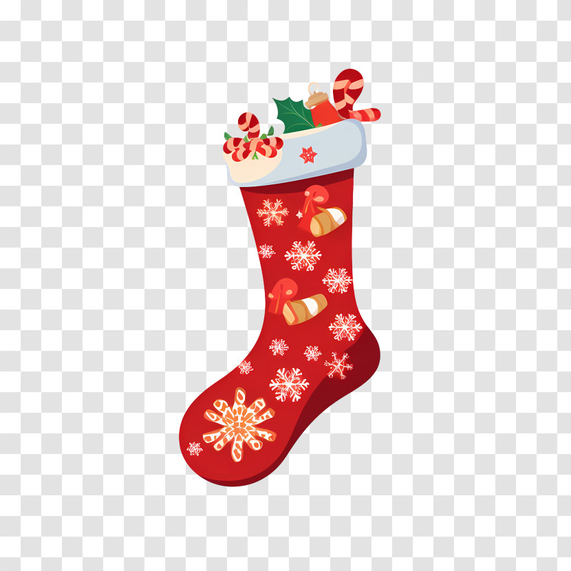 Christmas Stocking - Christmas Stocking Filled With Candies Transparent PNG