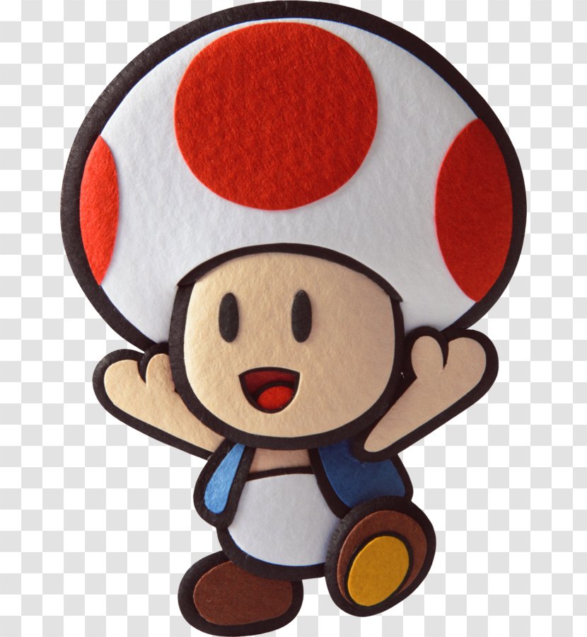 Mario & Luigi: Paper Jam Super Bros. Mario: Sticker Star Toad - Stuffed Toy Transparent PNG