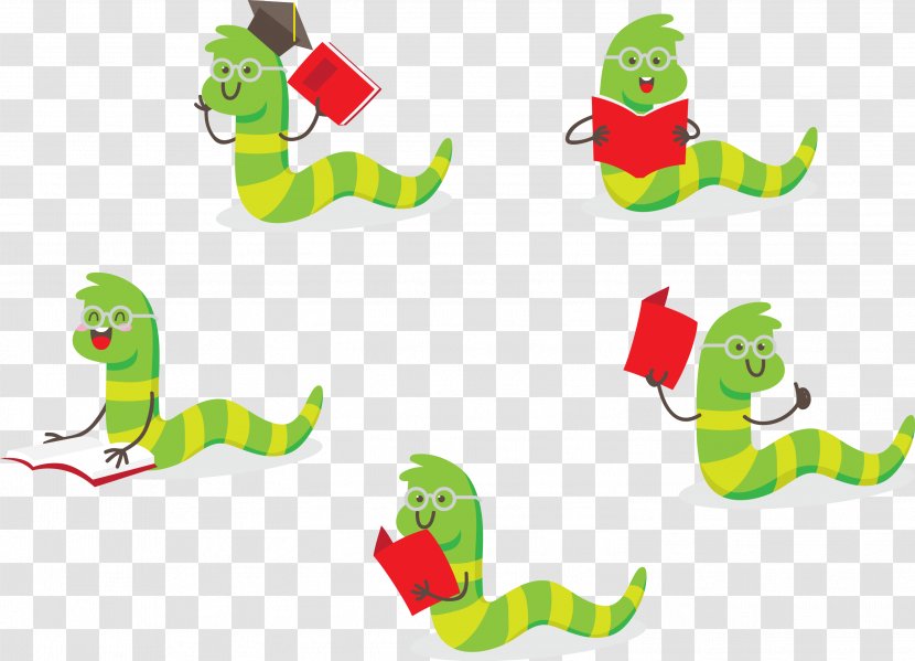 Cartoon Clip Art - Green Caterpillar Transparent PNG