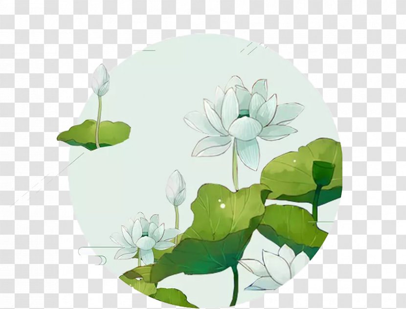 Poster Ink Wash Painting Illustration - Leaf - Hand-painted Lotus Transparent PNG