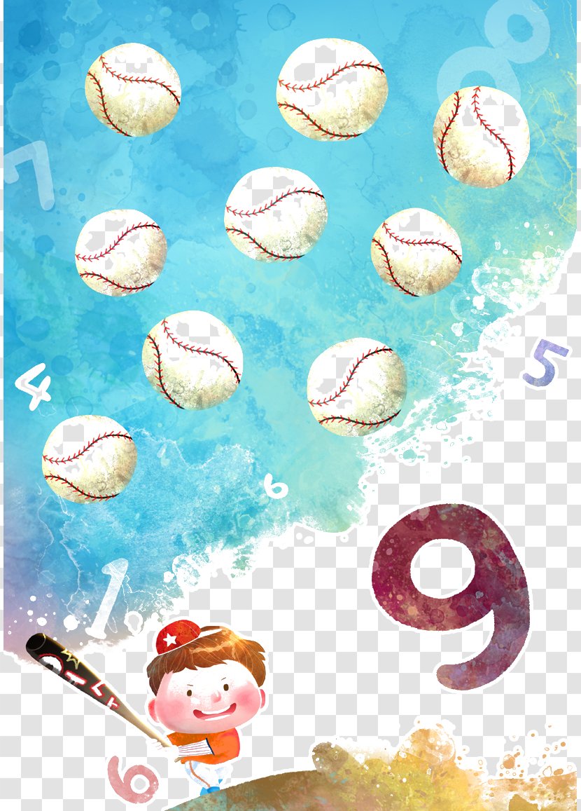 Poster Cartoon Illustration - Child - Baseball Boy Transparent PNG