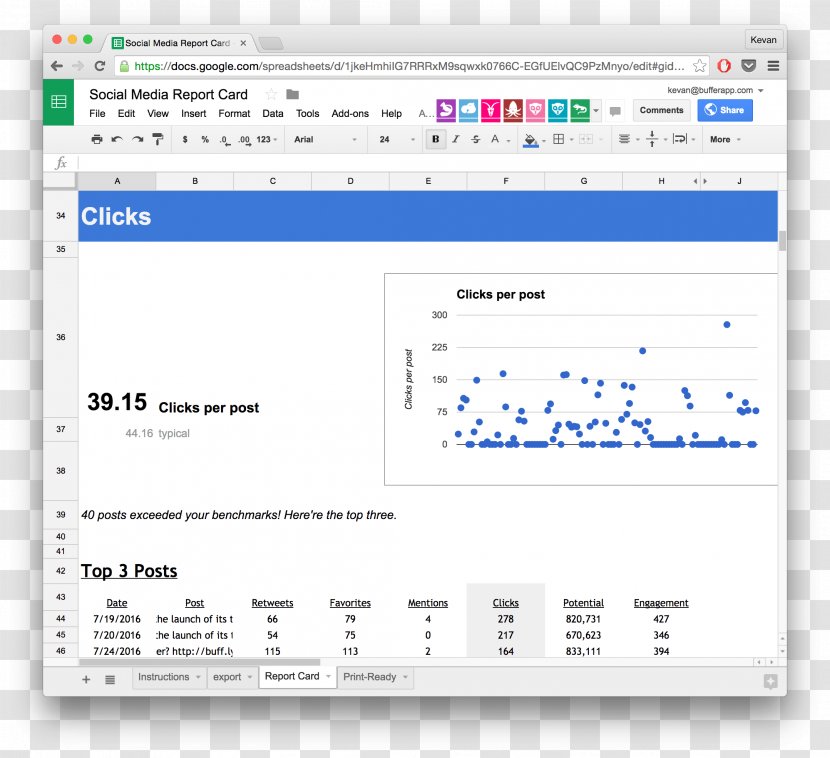 Social Media Template Microsoft Excel Spreadsheet Report - Multimedia Transparent PNG