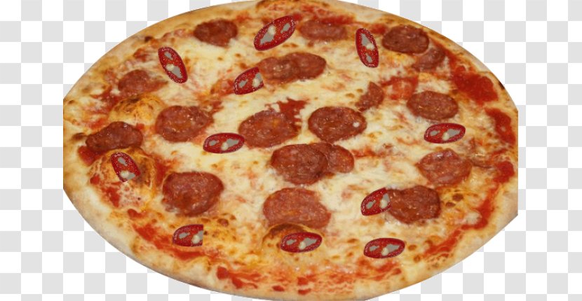 California-style Pizza Sicilian Italian Cuisine American - Food - Salami Transparent PNG