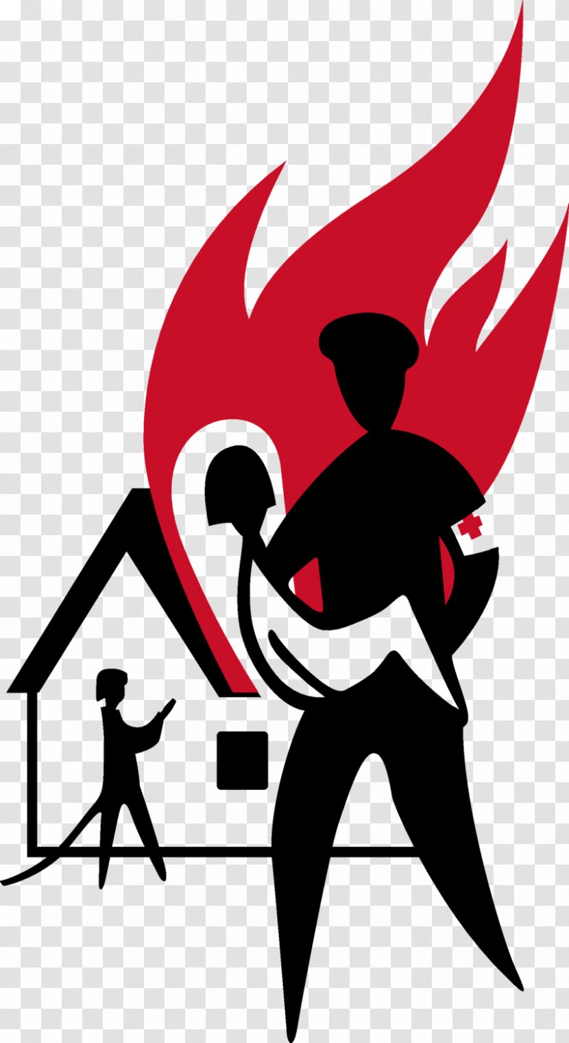 Art Silhouette - Burning House - Firefighter Transparent PNG