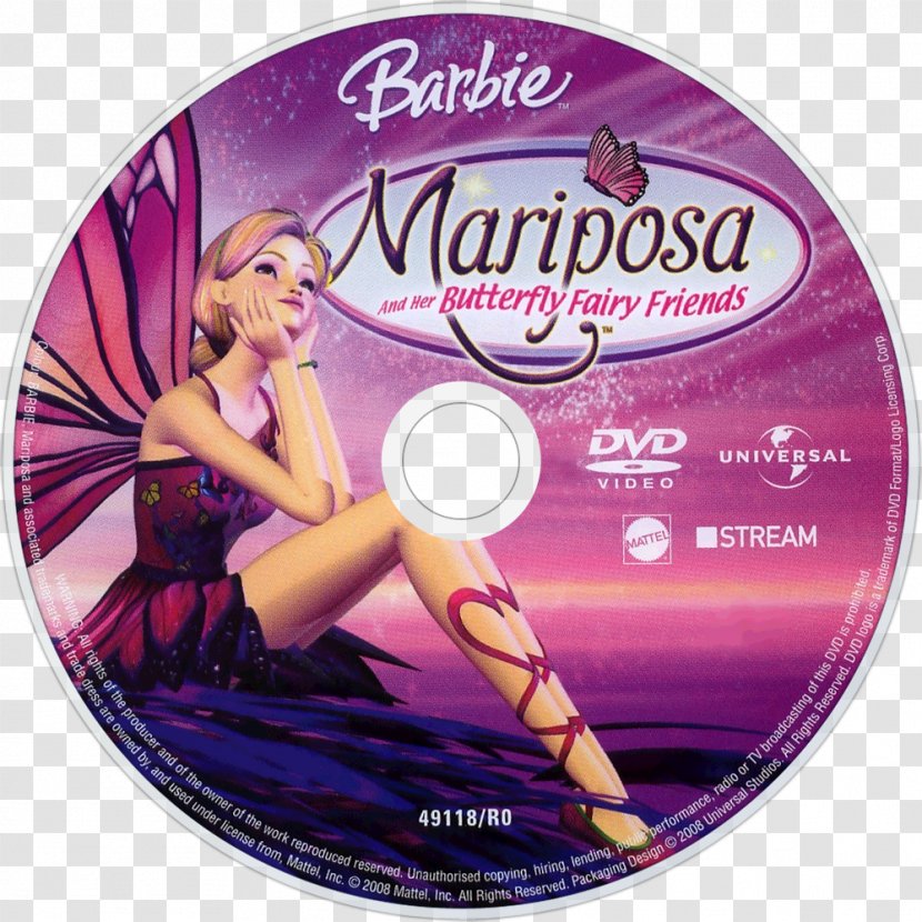 Compact Disc Barbie Mariposa DVD Barbie: Fairytopia - 3d Film Transparent PNG