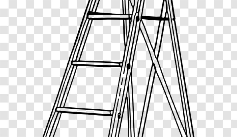 Ladder Cartoon - Tower Line Art Transparent PNG