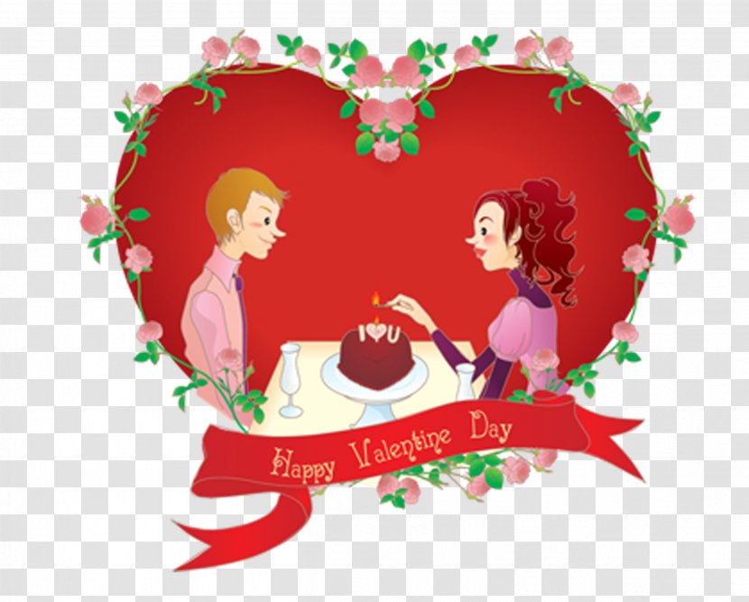 Valentines Day Romance Love Passion - Drawing - Valentine's Transparent PNG