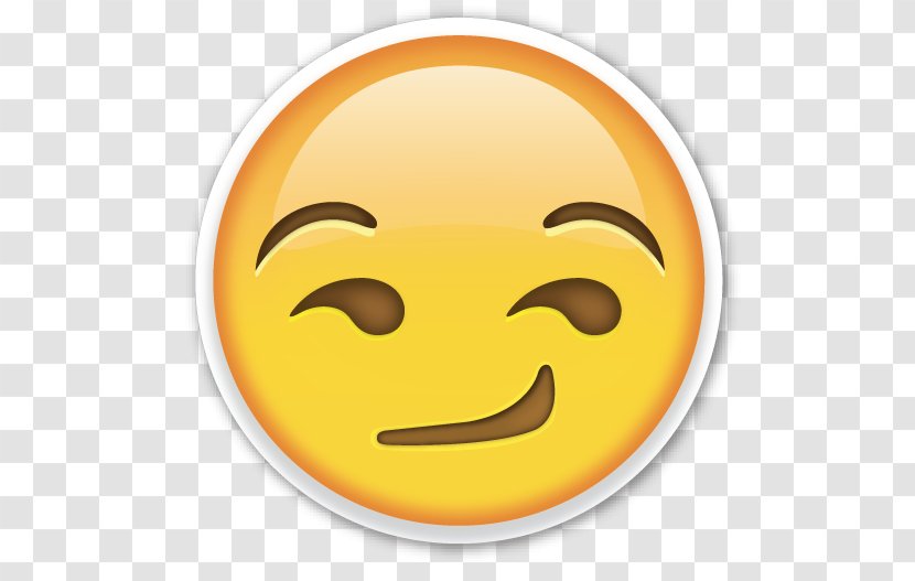 Emoji Smirk Sticker Emoticon - Happiness - Smirking Face Transparent PNG