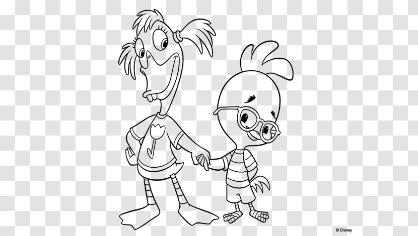 Abby Mallard Cadabby Line Art Drawing Coloring Book - Frame - Chicken Little Transparent PNG