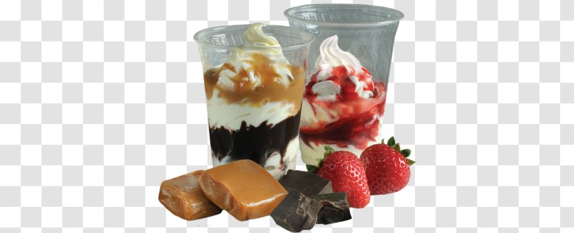 Sundae Milkshake Parfait Frozen Custard Ice Cream - Dairy Product Transparent PNG