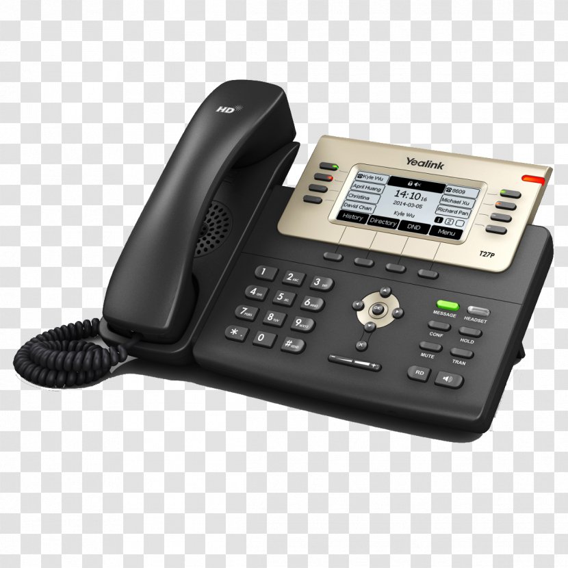 VoIP Phone Yealink SIP-T27P SIP-T52S Media IP Session Initiation Protocol SIP-T23G - W52h - Voip Transparent PNG