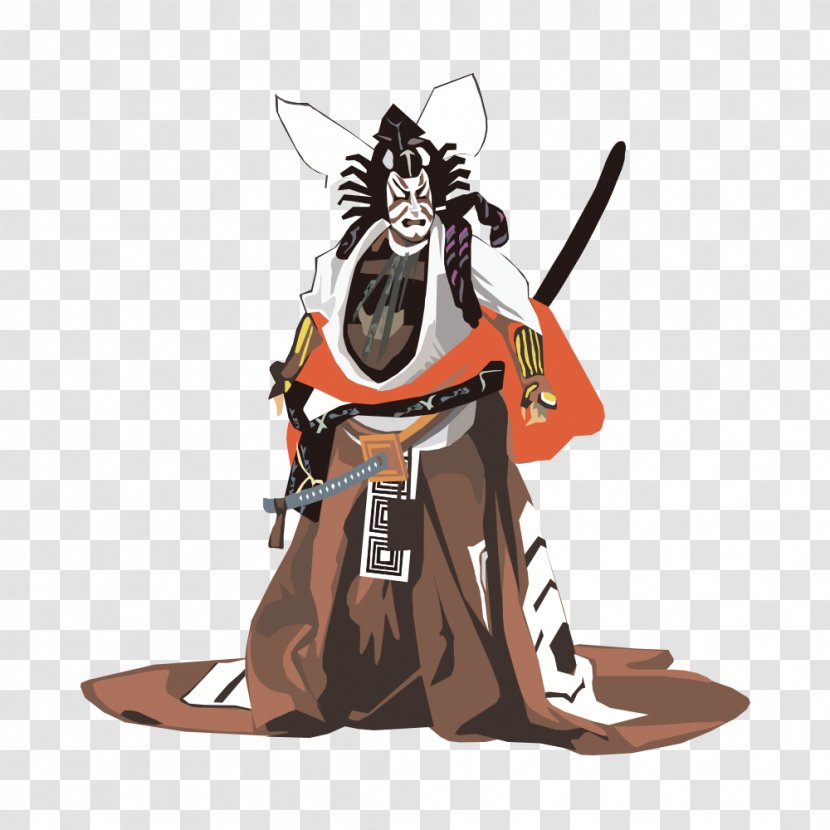 Cartoon Costume Design Workbook Middle School Illustration - Fiction - Samurai Transparent PNG