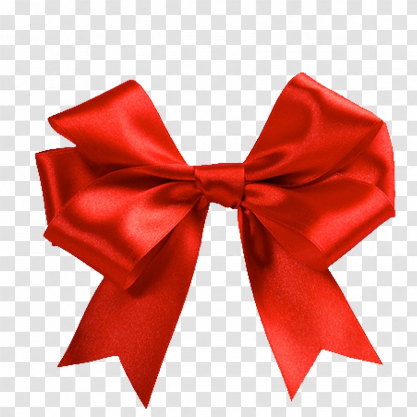 Silk Download - Textile - Red Bow Transparent PNG