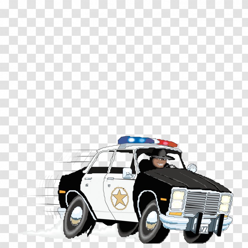Police Car Officer - Driving A Transparent PNG