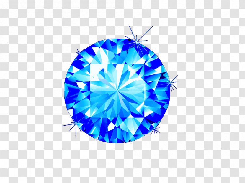Gemstone Rhinestone Diamond Icon - Jewellery - Bright Blue Transparent PNG