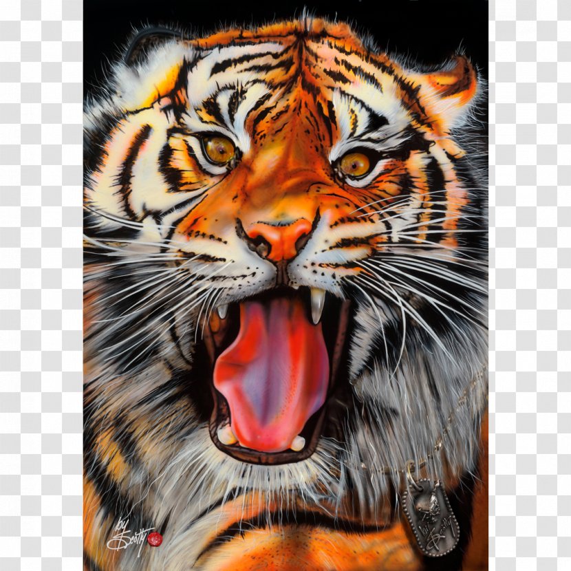 Tiger Fine Art Sculpture - Work Of - Blushed Transparent PNG