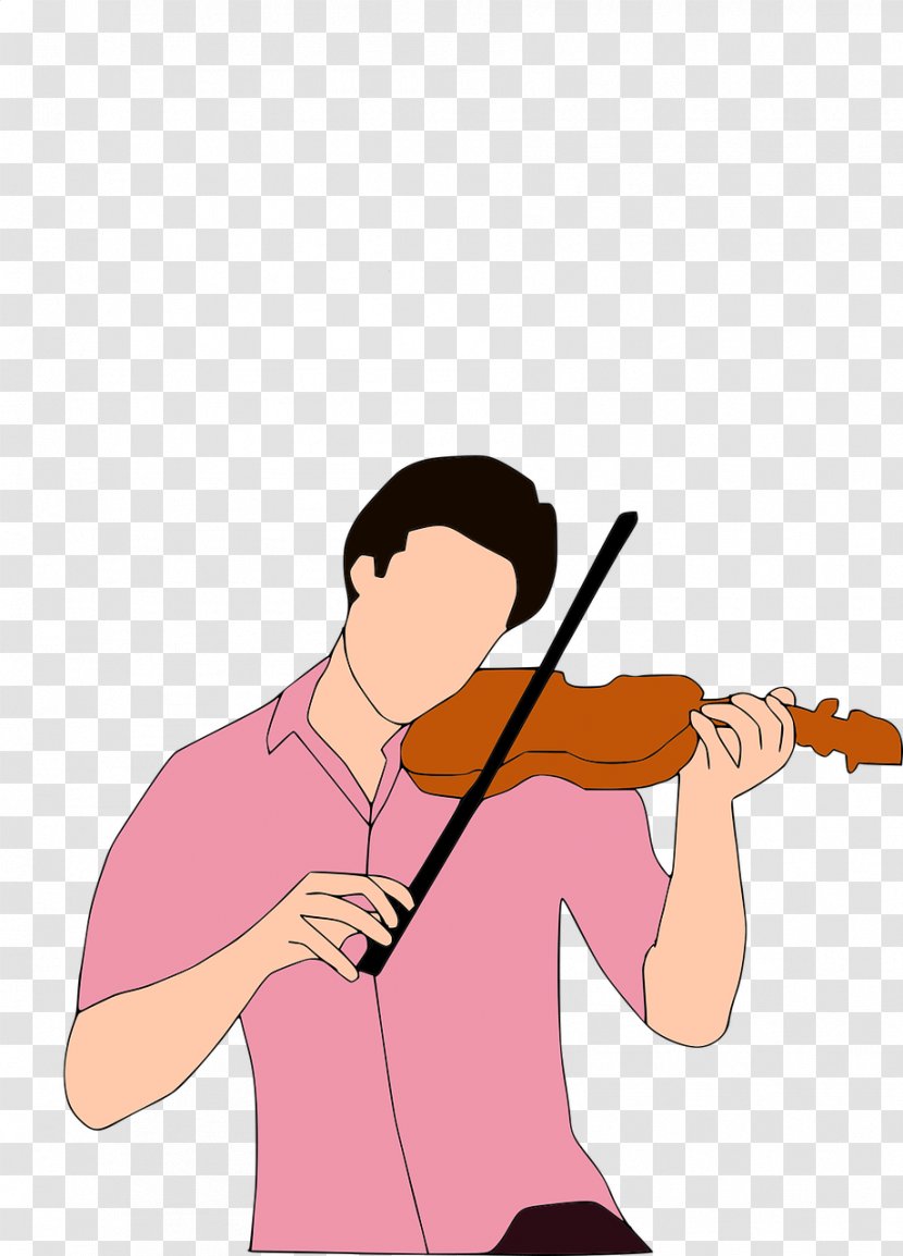 Clip Art Illustration The Violin Man Openclipart - Heart Transparent PNG