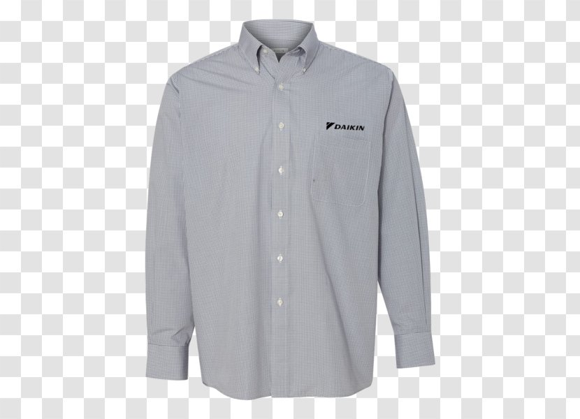 Dress Shirt Long-sleeved T-shirt - Gingham Checks Transparent PNG