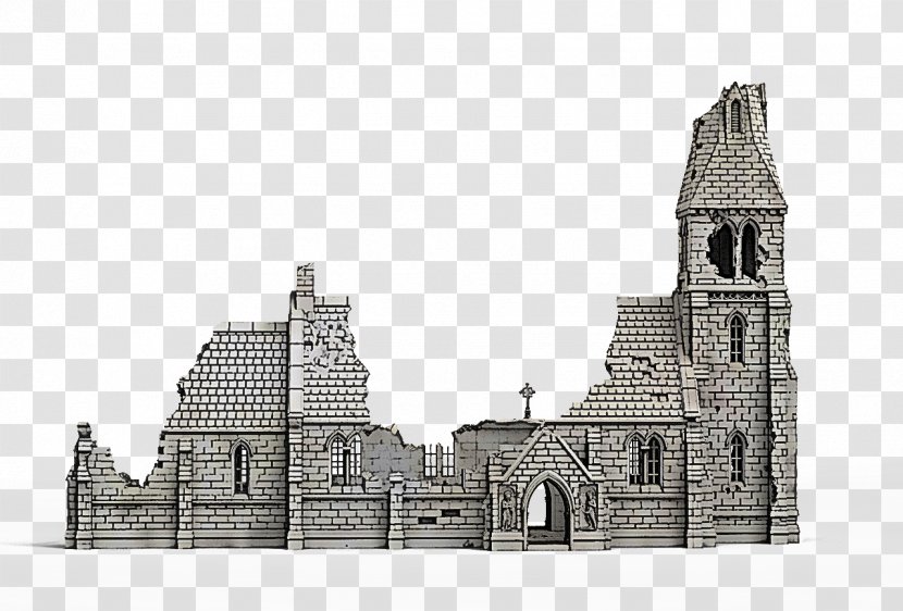 White Landmark Medieval Architecture Building - Place Of Worship - Cathedral Facade Transparent PNG