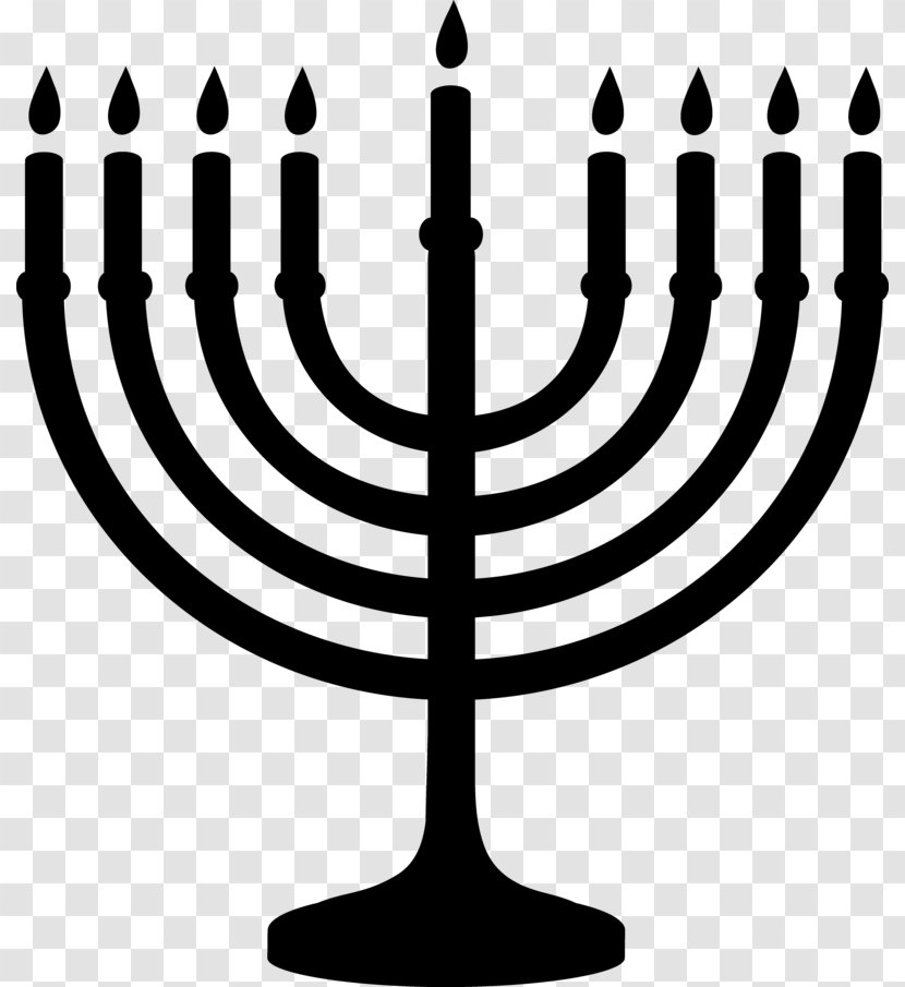 Menorah Hanukkah Judaism Clip Art - Candle Holder Transparent PNG