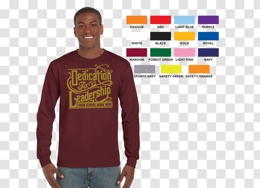 Long-sleeved T-shirt Hoodie - Gildan Activewear - Class Of 2018 Shirt Ideas Transparent PNG