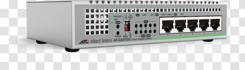 Network Switch Allied Telesis Ubiquiti Networks Port Gigabit Ethernet - Audio Receiver - Electronic Component Transparent PNG