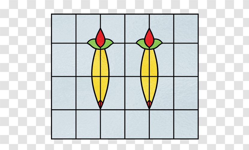 Line Symmetry Leaf - Rectangle - Stained Glass Window Transparent PNG