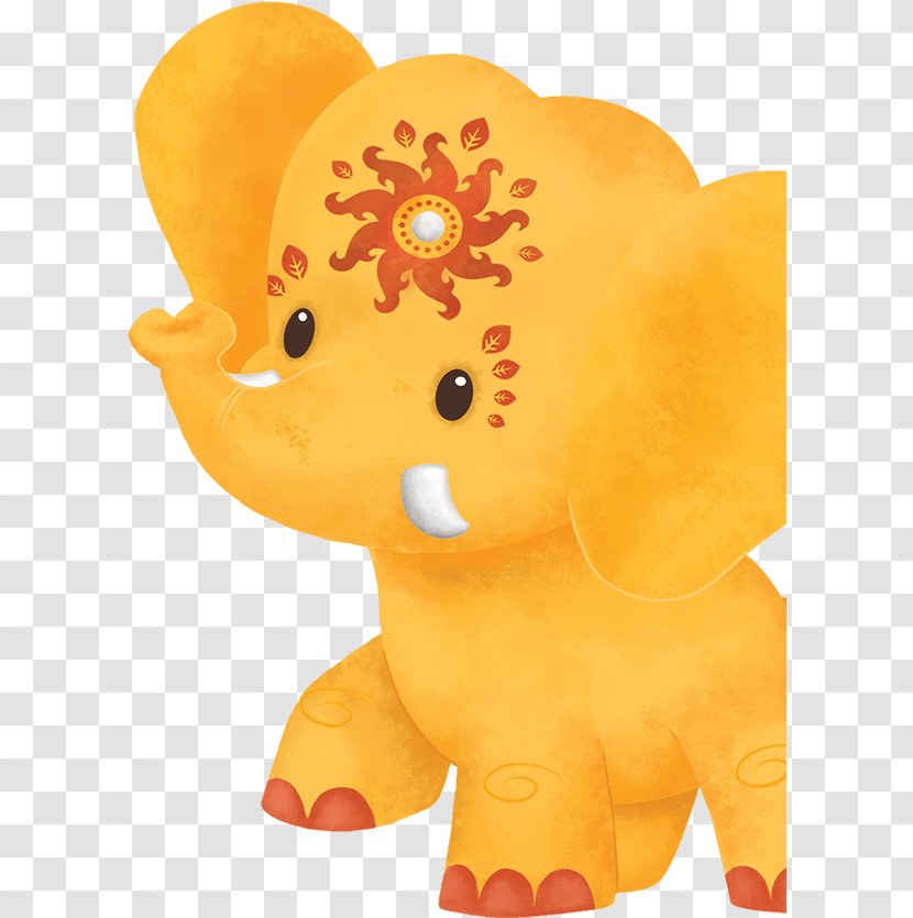 Cartoon Stuffed Animals & Cuddly Toys Cat Elephant - Orange - TOY ELEPHANT Transparent PNG