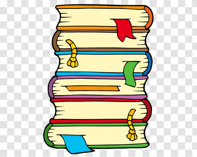 Book Stack Drawing Clip Art - Borrowed Books Transparent PNG