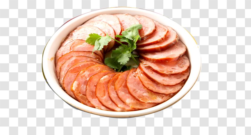 Sausage Ham Delicatessen Meatball Falukorv - Recipe - Pans Slice Transparent PNG