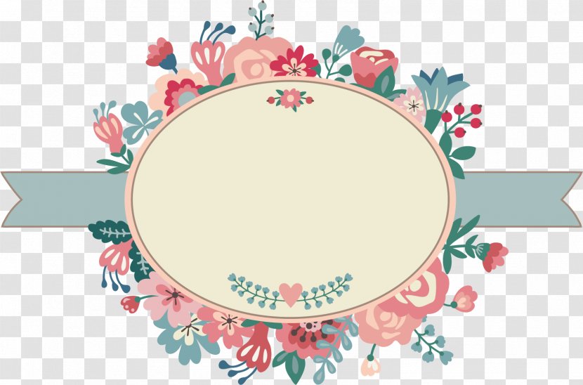 Wedding Invitation Watercolor Painting Clip Art - Pastel - Creative Floral Border Transparent PNG