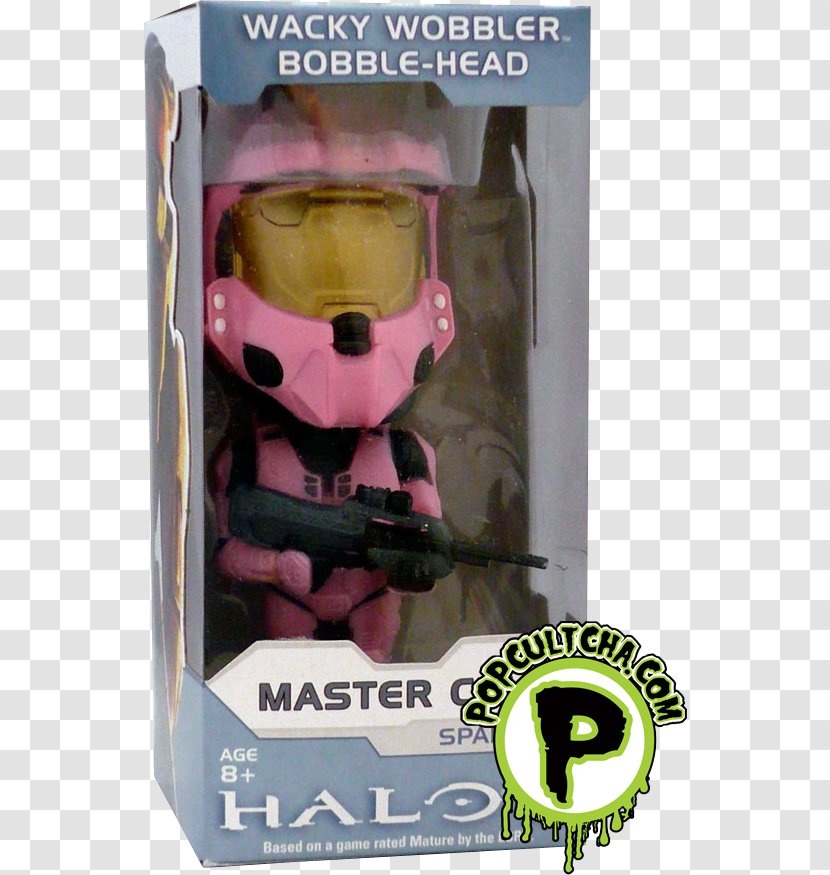 Halo 3 Master Chief Action & Toy Figures Bobblehead Spartan - Pink Transparent PNG