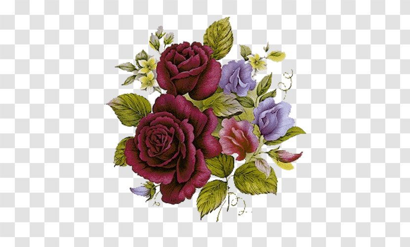Victorian Era Vintage Clothing Flower Illustration - Cut Flowers - Hand-painted Red Roses Transparent PNG
