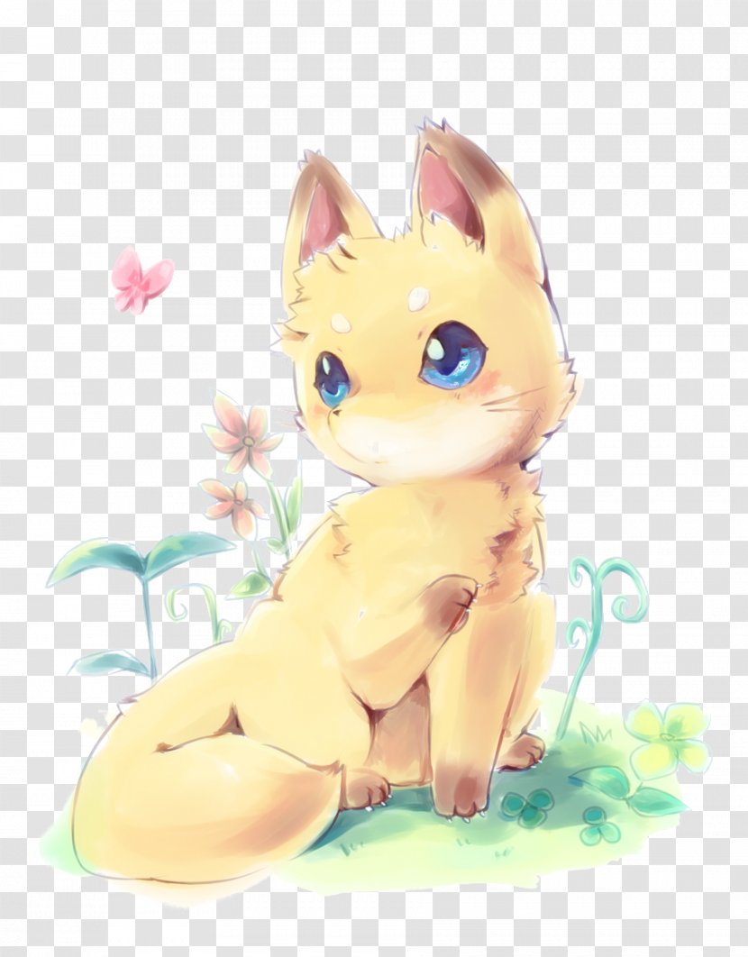Kitten Whiskers Cartoon Yellow Illustration - Fox Transparent PNG