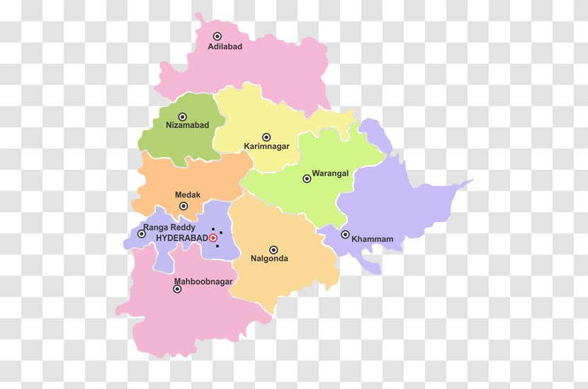 Nizamabad District Ranga Reddy Warangal Khammam Karimnagar - Map Transparent PNG