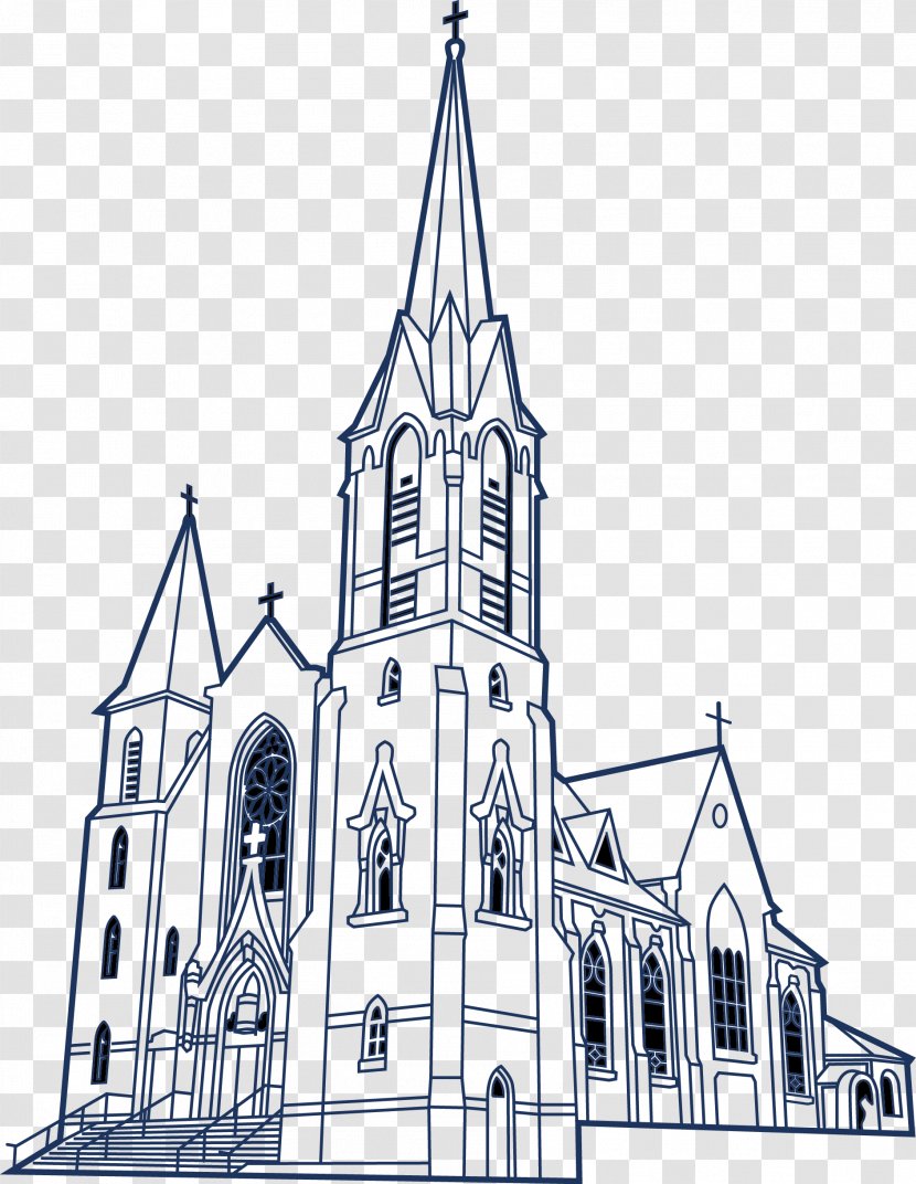 Catholic Church Christian Cross Catholicism Immaculate Conception - Building - Cathedral Transparent PNG