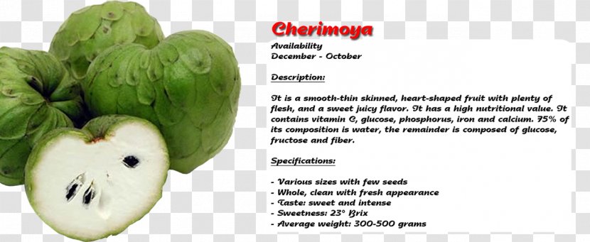 Cherimoya Soursop Fruit Sugar-apple Peruvian Cuisine - Diet Food - Tree Transparent PNG