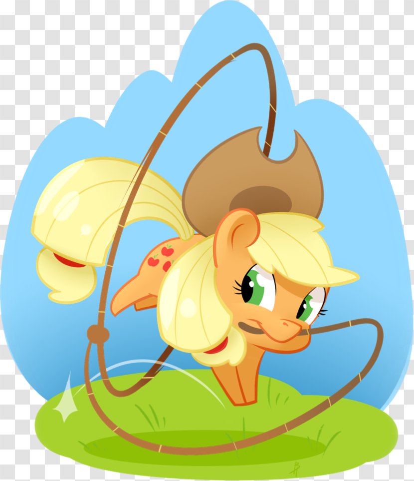 Applejack Pony Fluttershy Equestria - Watercolor - Flower Transparent PNG