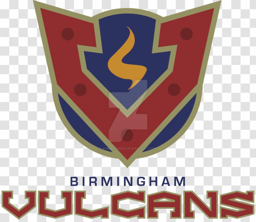 Birmingham Vulcans Logo World Football League American - Valdosta State Blazers Transparent PNG
