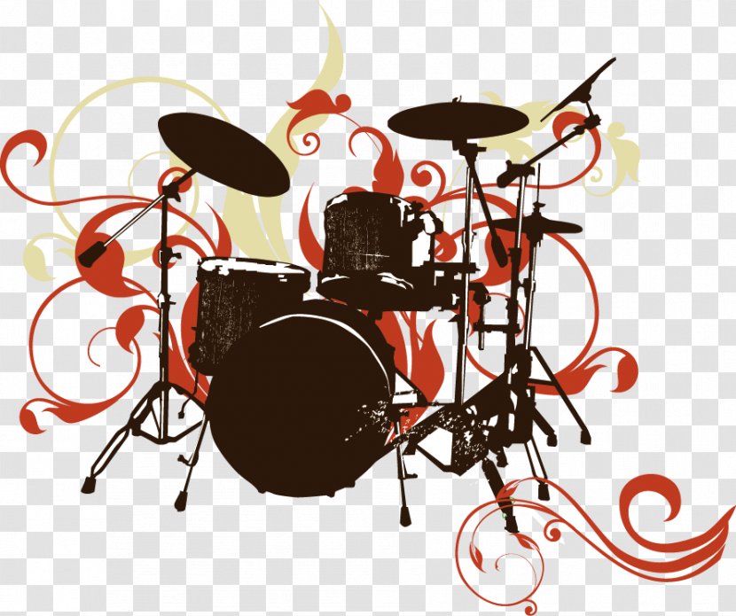 Musical Instrument Drums - Silhouette - Pattern Vector Material Transparent PNG
