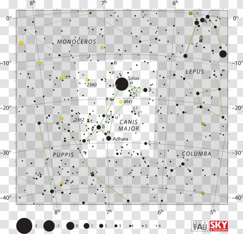 Constellation Canis Major Orion Columba Scorpius - Map Transparent PNG