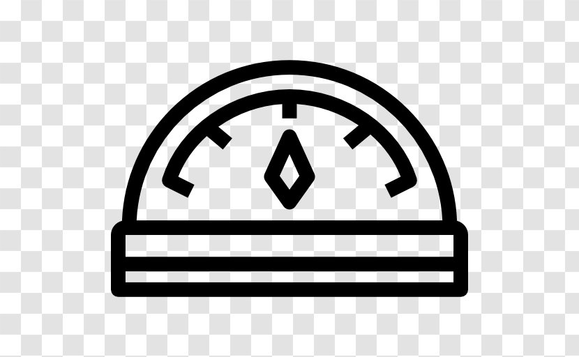 Speedometer - Symbol - Black And White Transparent PNG