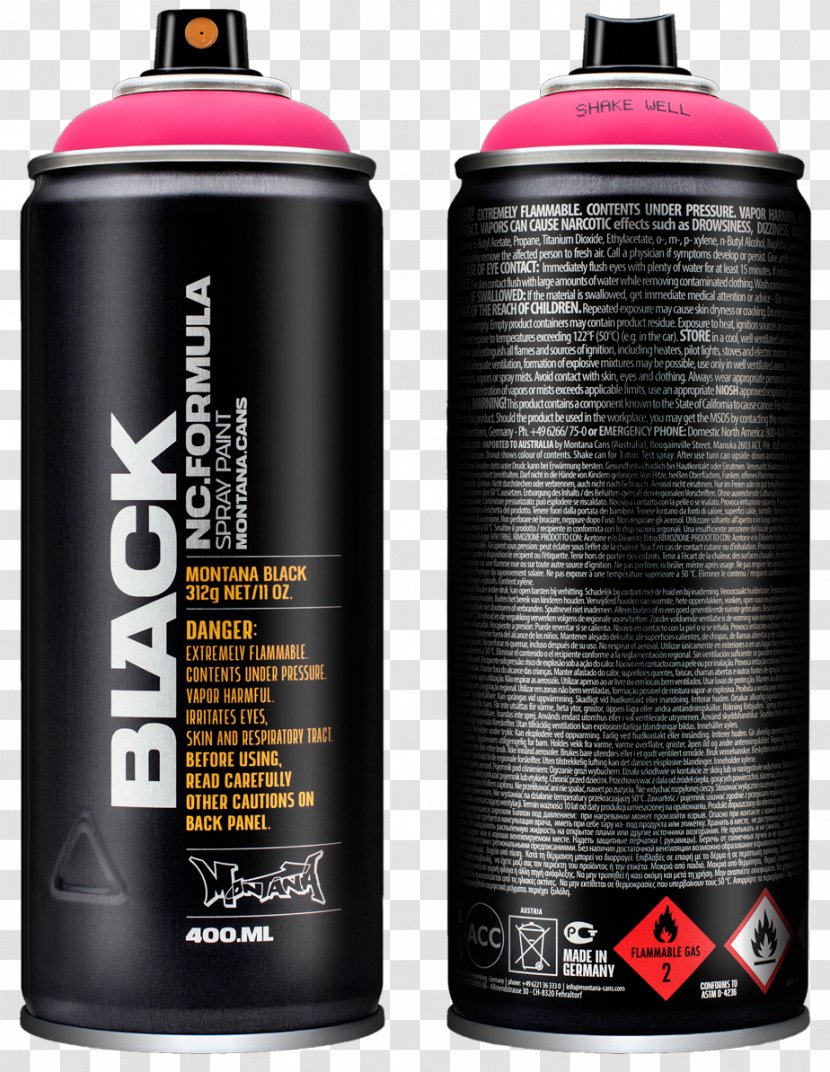 Montana Black Aerosol Paint Color Spray - Liquid - SPRAY Transparent PNG